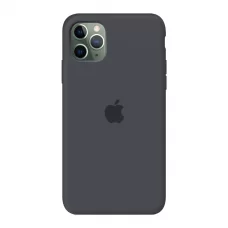 Силиконовый чехол c закрытым низом Apple Silicone Case Charcoal Gray для iPhone 11 Pro Max